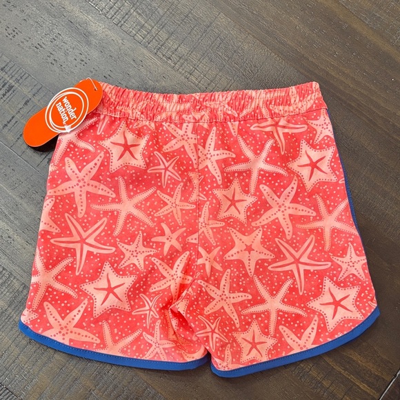 Wonder Nation Coral Starfish Swim Shorts 2T - Picture 3 of 3